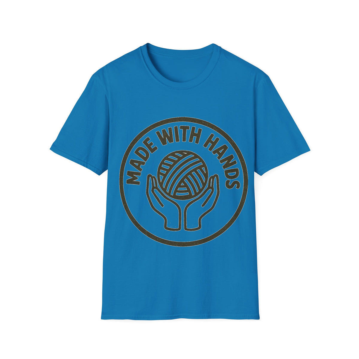 "Made With Hands" Vintage Ball of Yarn Logo Tee - Crafting Crochet Retro White T-Shirt - Trending Now - September 2026