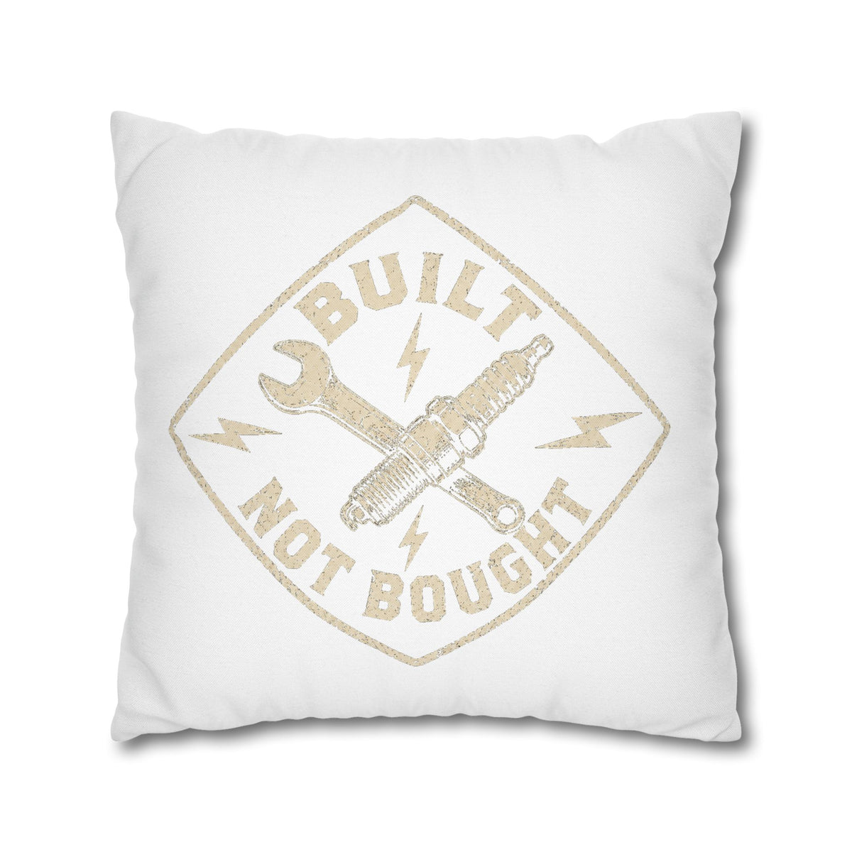 Built Not Bought Decorative Pillowcase Milo Bailey Dog Dad Mom — Mechanic & Auto Enthusiast Throw Pillow Cover