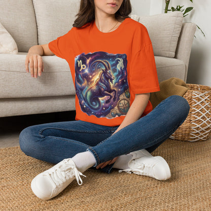 Capricorn Zodiac T-Shirt — Celestial Goat Astrology Tee