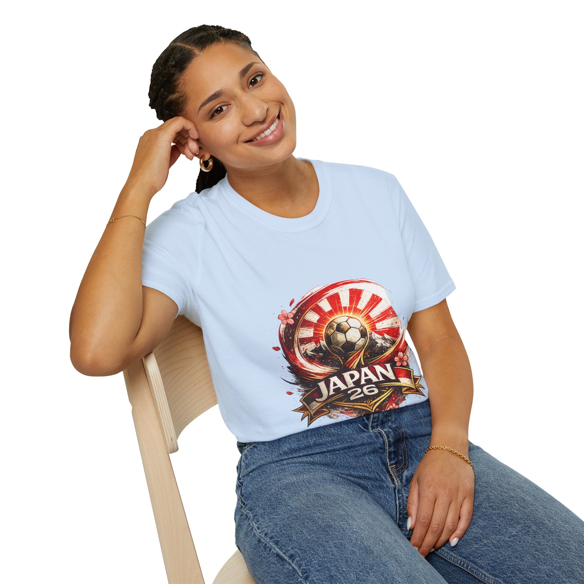 Japan Soccer T‑Shirt — Rising Sun Football Graphic