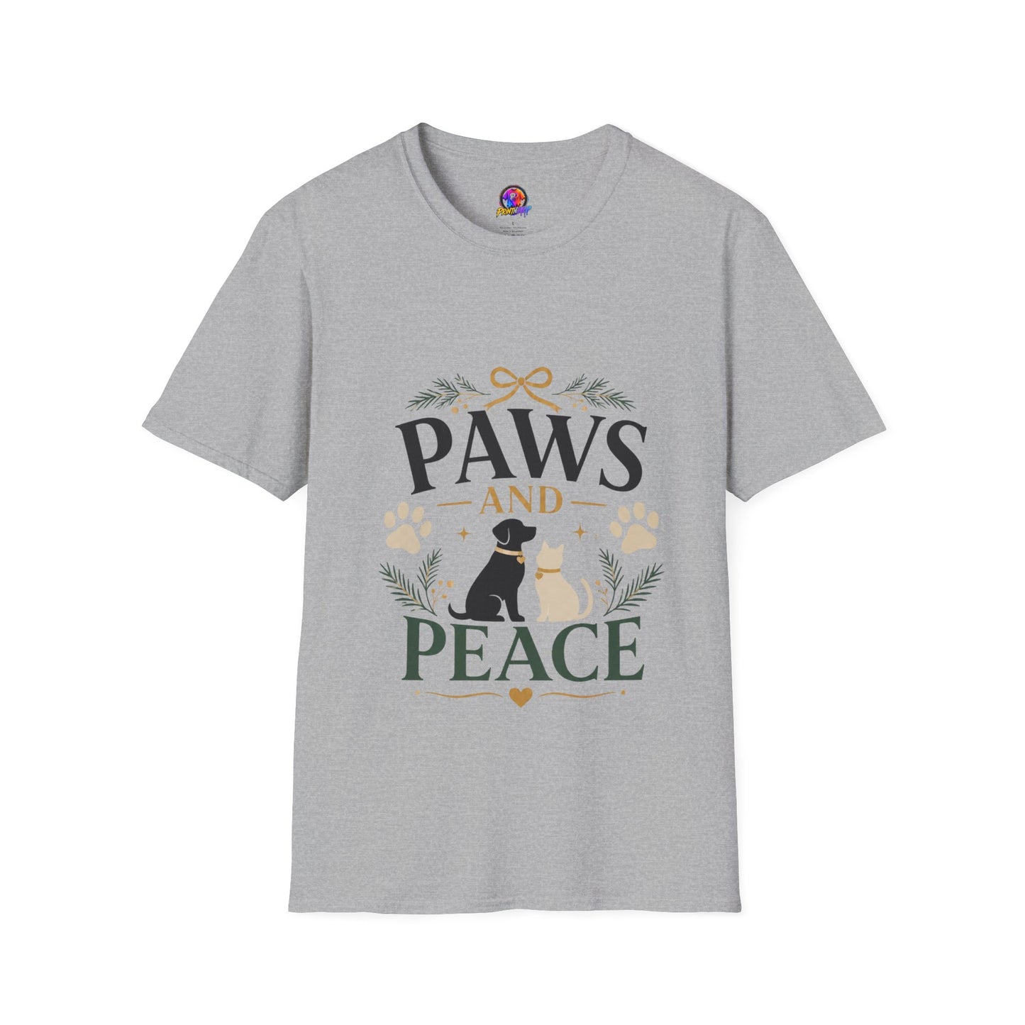 Paws and Peace T-Shirt — Cozy Pet Lover Tee
