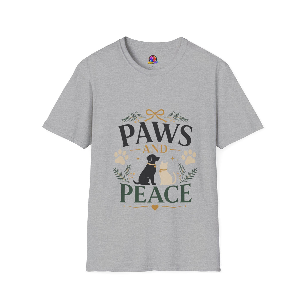 Paws and Peace T-Shirt — Cozy Pet Lover Tee