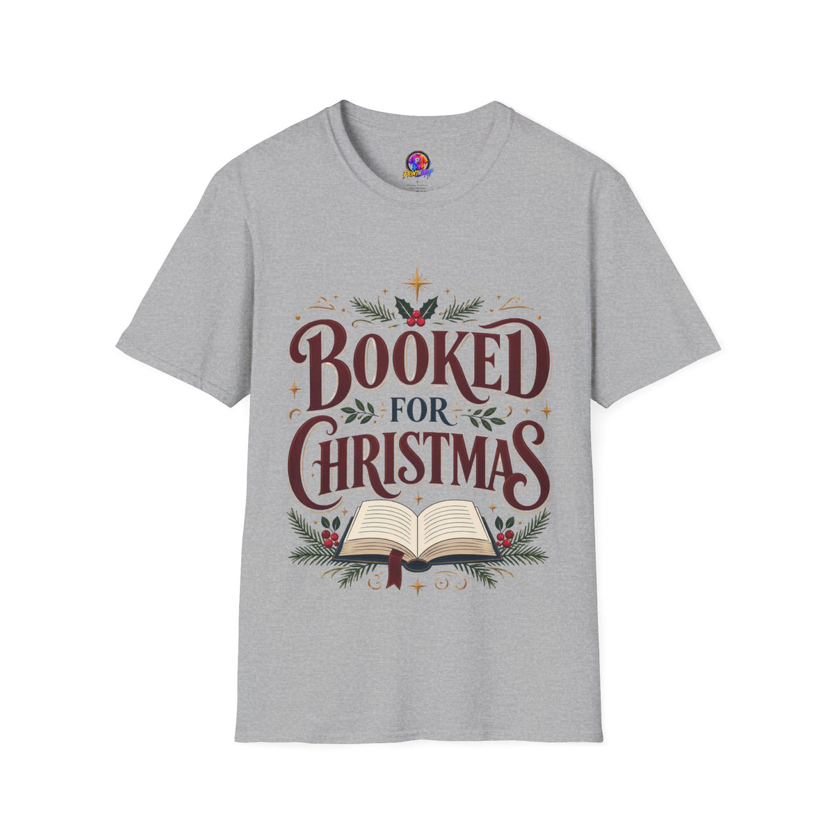 T-Shirt — "Booked for Christmas" Literary Holiday Tee