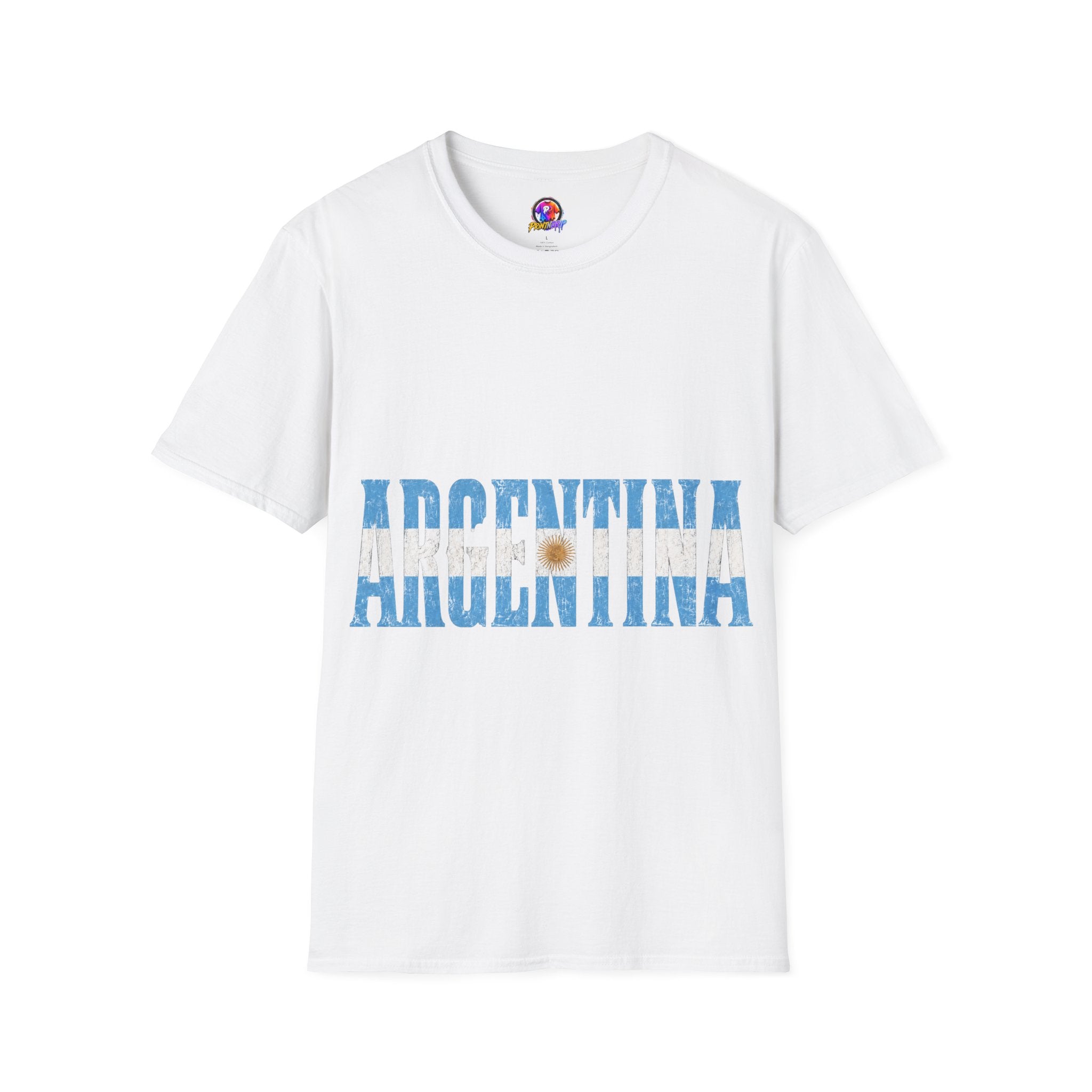 Argentina Beach Vibes T-Shirt — Distressed Blue "ARGENTINA" Graphic