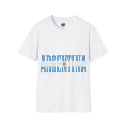Argentina Beach Vibes T-Shirt — Distressed Blue "ARGENTINA" Graphic