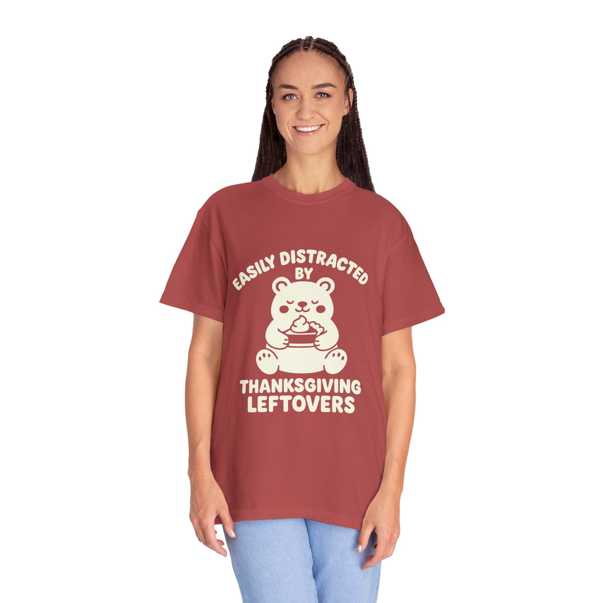 Easily Distracted by Thanksgiving Leftovers T-Shirt — Cute Turkey/Bear Holiday Tee - Trending Now - October 2026