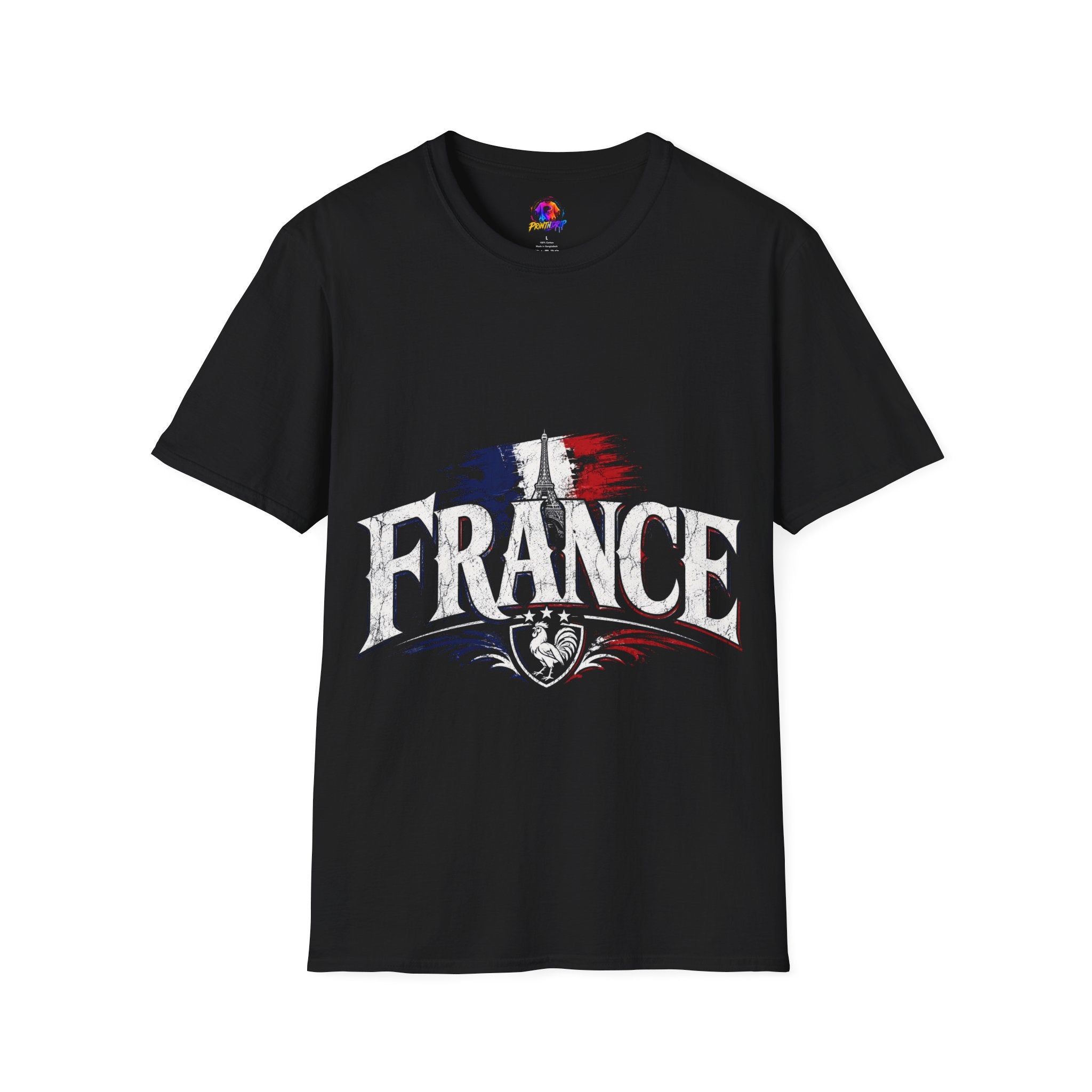 France Flag T-Shirt — Vintage Eiffel Tower French Pride Tee
