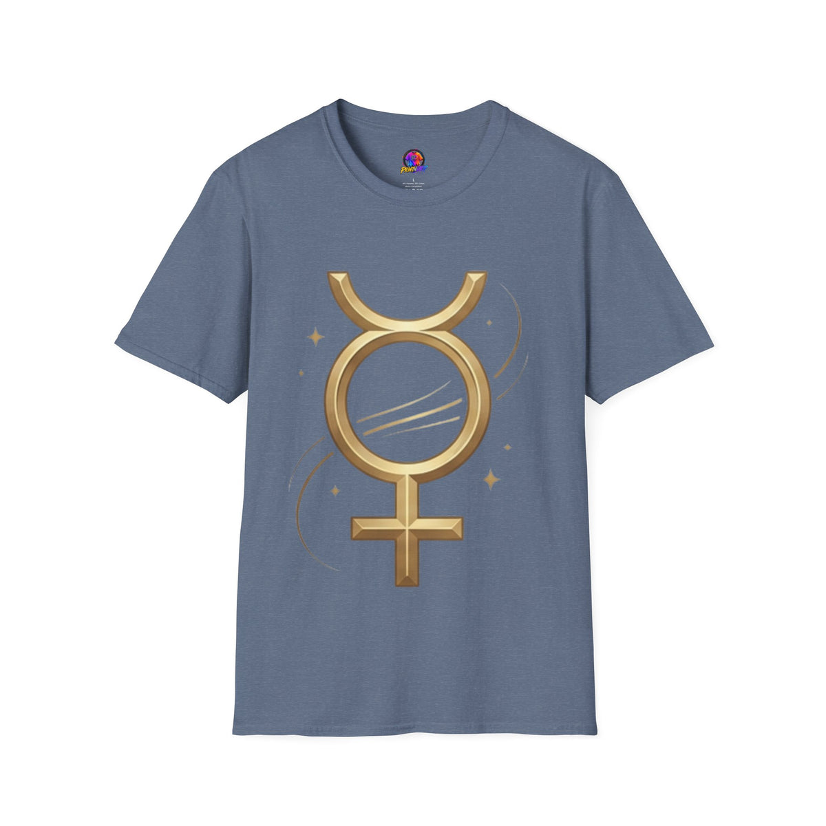 Gold Mercury Astrology Symbol Tee T-Shirt