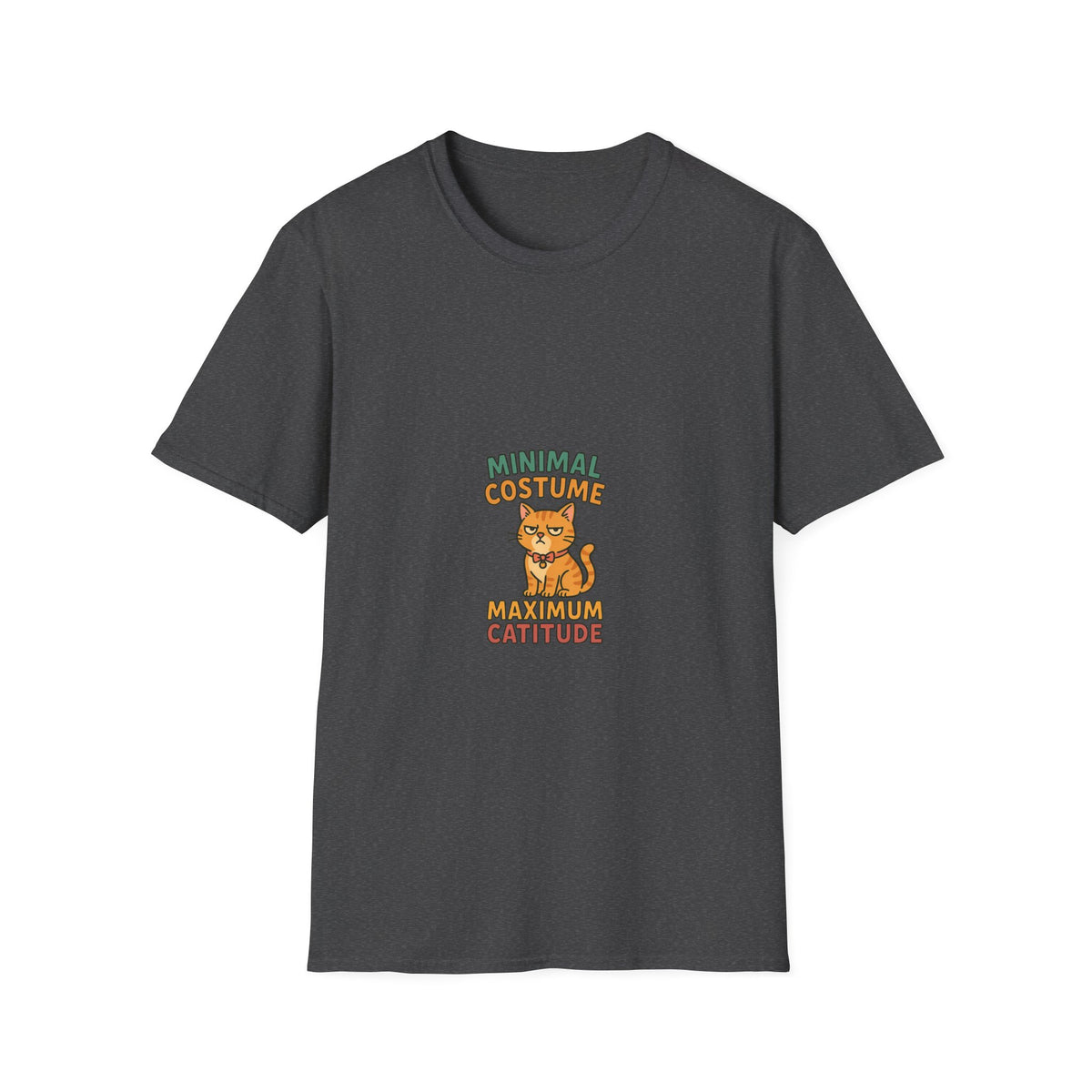 Minimal Costume Maximum Cattitude T-Shirt — Cute Halloween Cat Tee - Trending Now - October 2026