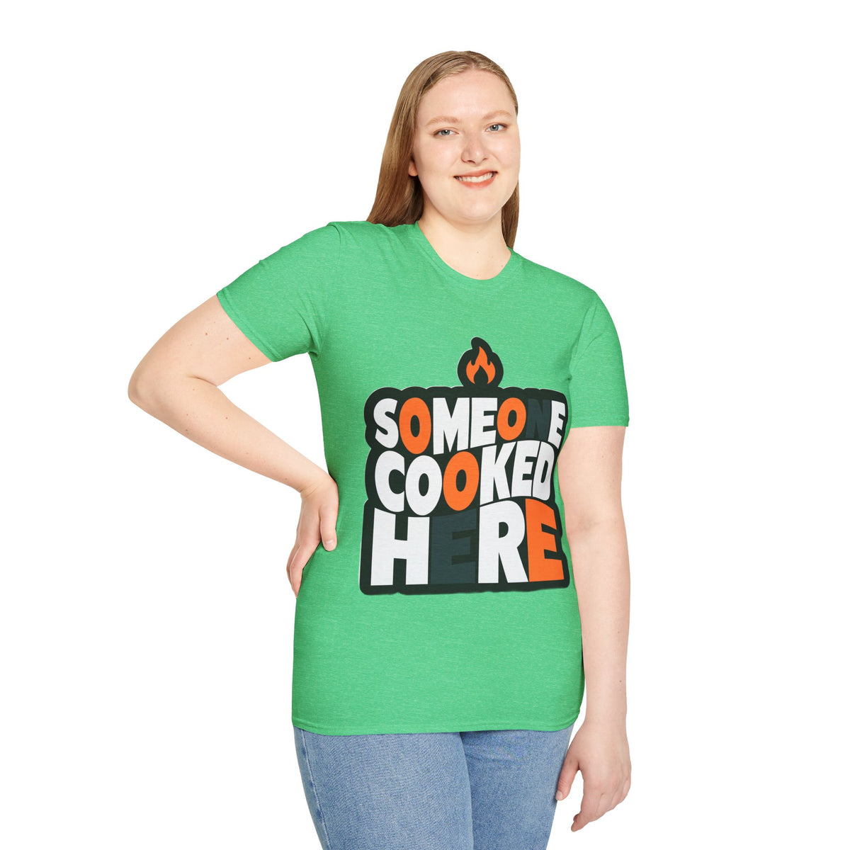 T-Shirt — "Someone Cooked Here" Funny Cooking Graphic Tee - Trending Now - August 2026