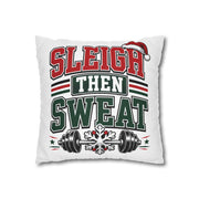 Sleigh Then Sweat Holiday Gym Pillowcase Modern Day Christmas