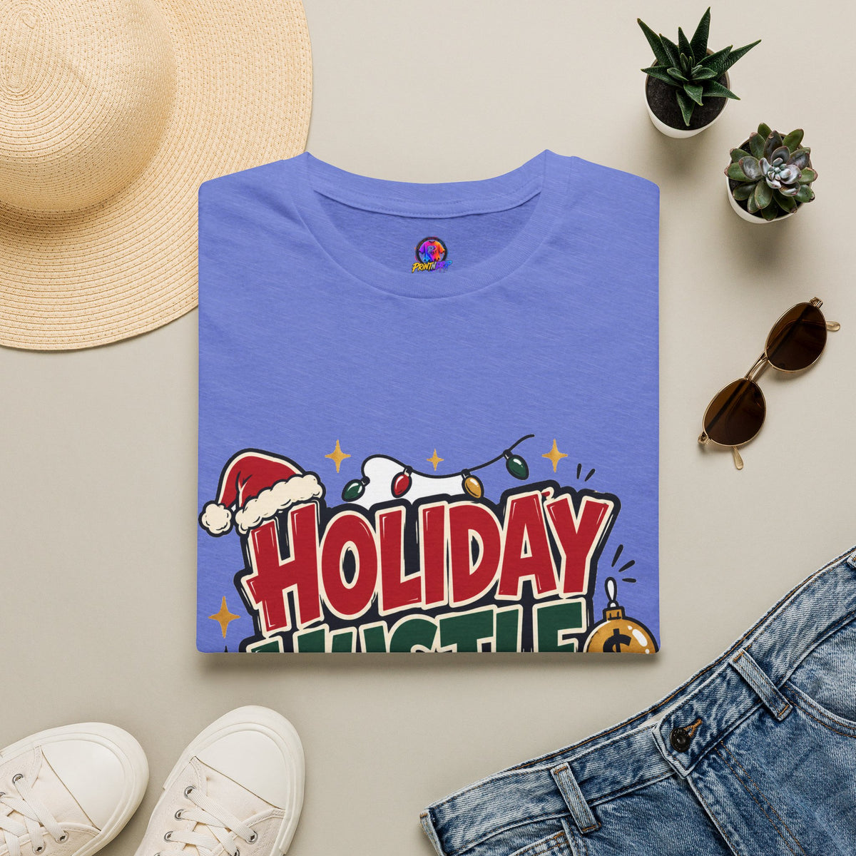 Holiday Hustle Mode T-Shirt — Funny Christmas Graphic Tee