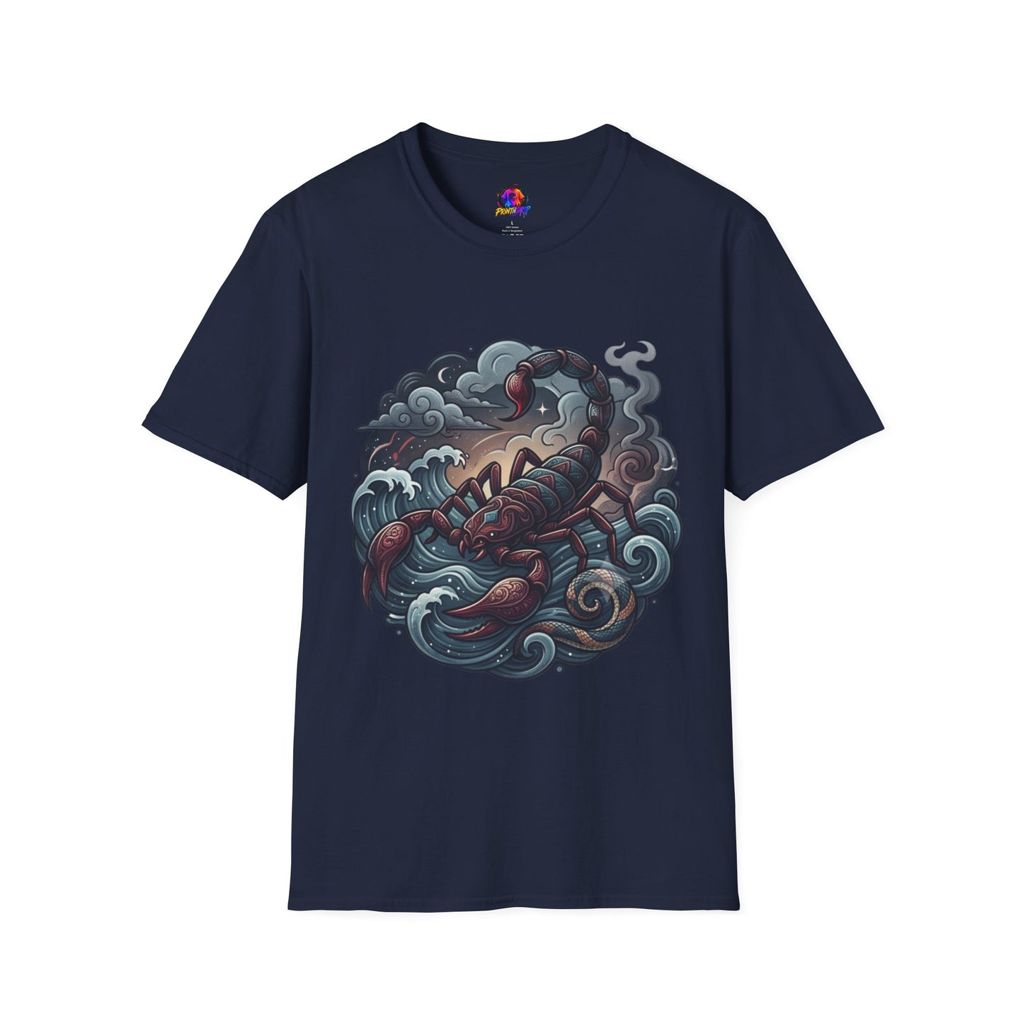 Scorpion Wave T-Shirt — Nautical Tattoo-Inspired Sea Scorpion Design