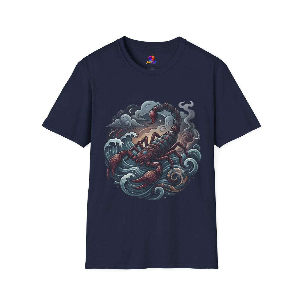 Scorpion Wave T-Shirt — Nautical Tattoo-Inspired Sea Scorpion Design