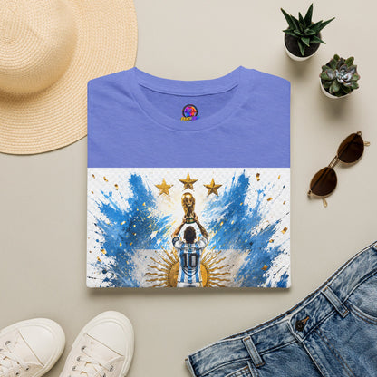 Argentina World Champions T‑Shirt — Soccer World Cup 3 Stars Tribute