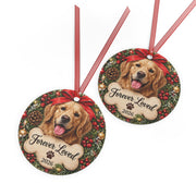 Forever Loved  Christmas 2026 Dog Memorial Metal Ornament