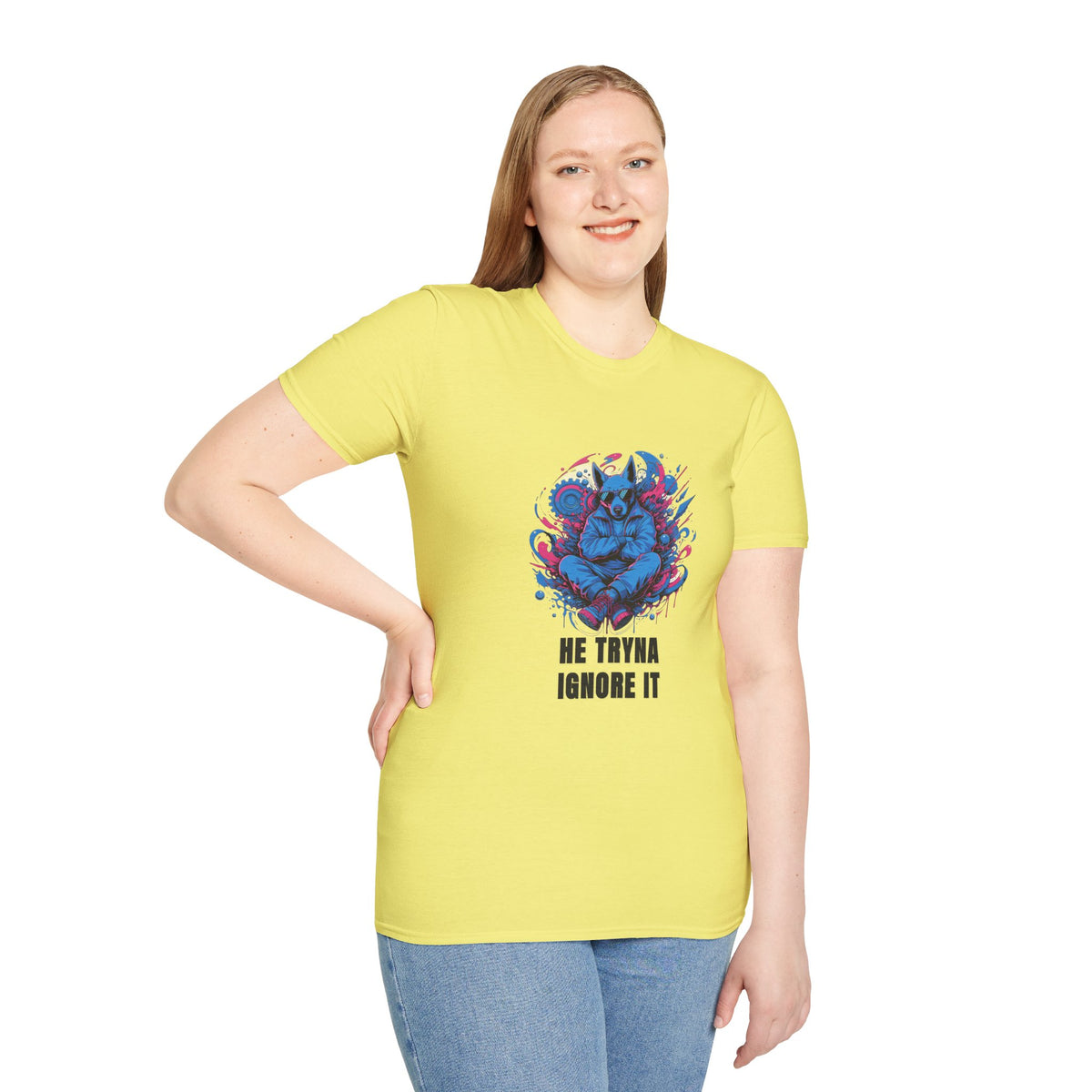 Mystic Wolf T-Shirt — "He Tryna Ignore It" Graphic Tee - Trending Now - August 2026