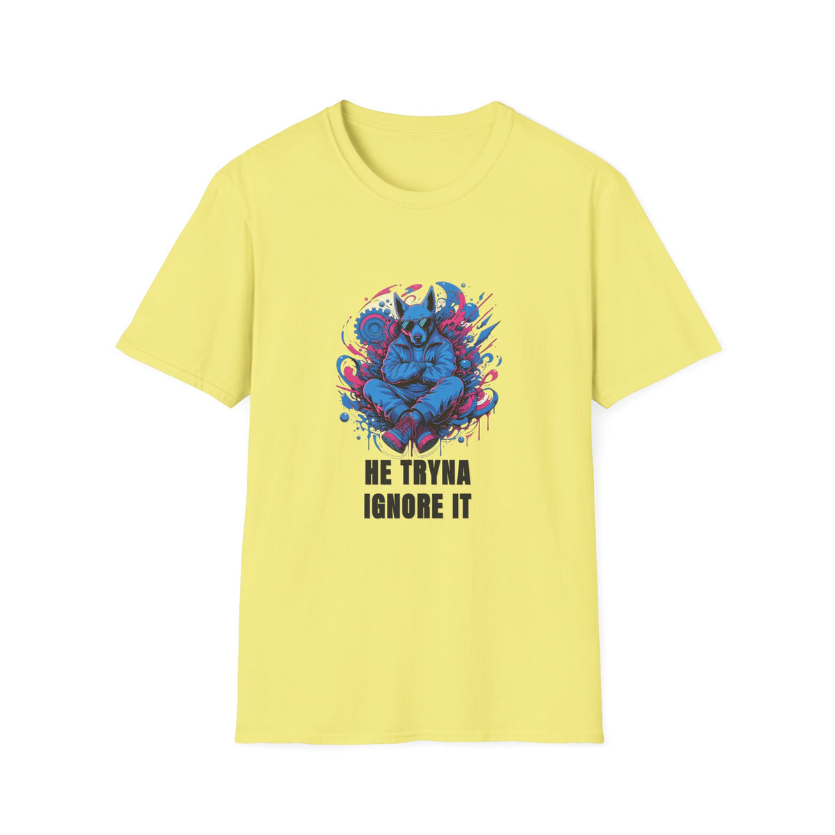 Mystic Wolf T-Shirt — "He Tryna Ignore It" Graphic Tee - Trending Now - August 2026