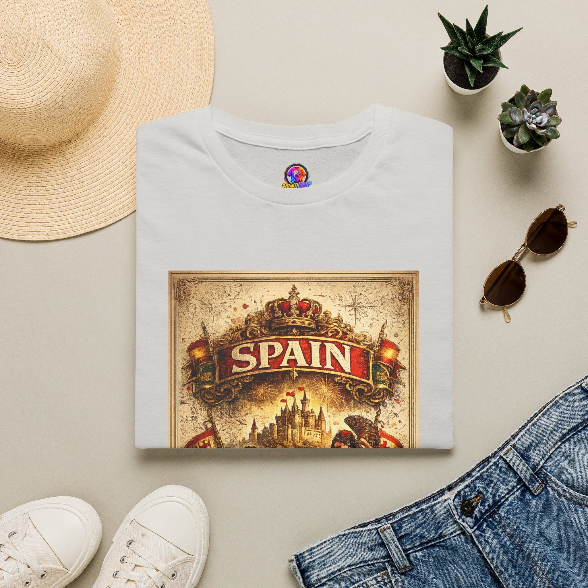 Spain Vintage Travel Graphic T‑Shirt — Retro Spanish Landmark Tee