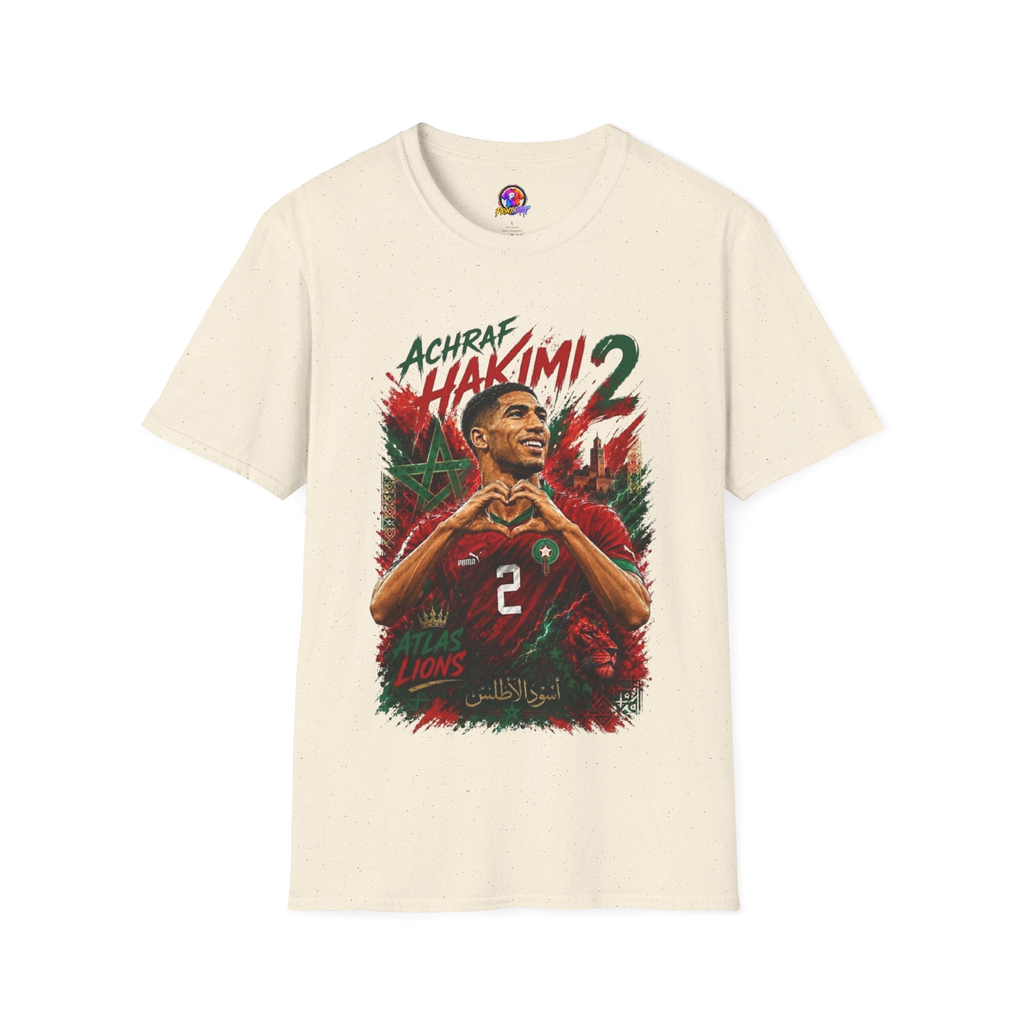 Achraf Hakimi #2 Soccer T-Shirt — Morocco Football Fan Tee