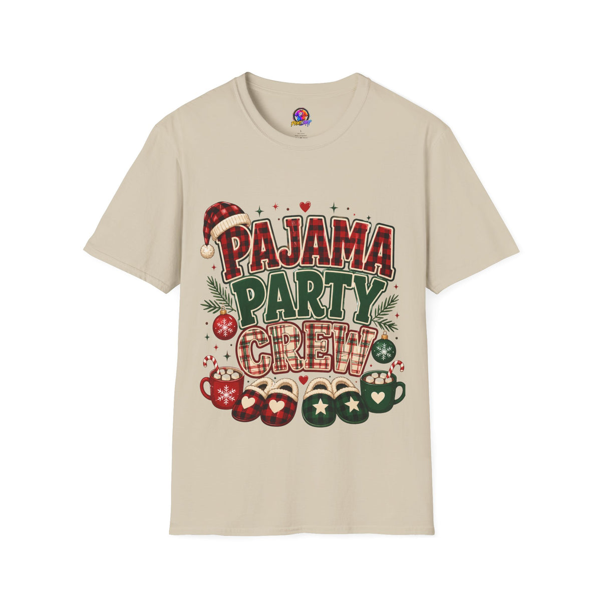 Pajama Party Crew T‑Shirt — Festive Christmas Lounge Tee