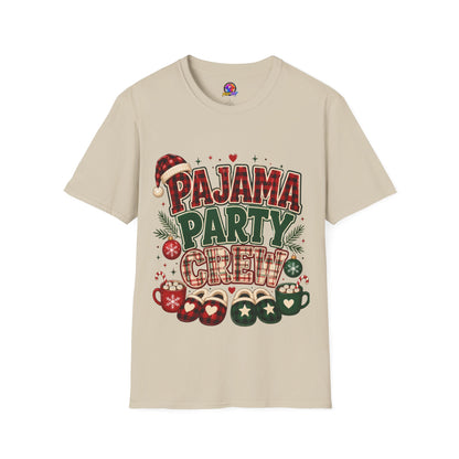 Pajama Party Crew T‑Shirt — Festive Christmas Lounge Tee
