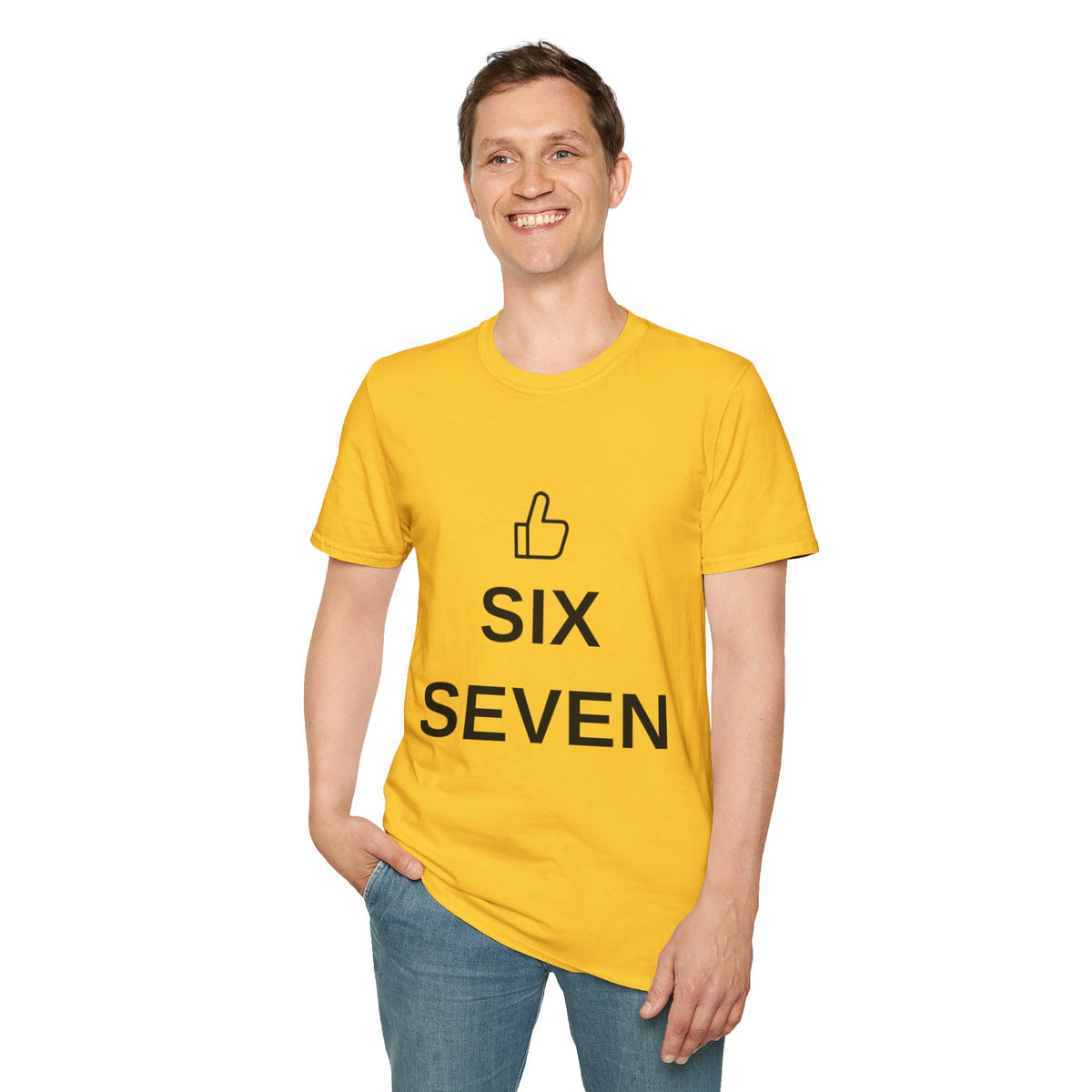 Six Seven Thumbs Up T-Shirt - Minimalist Positive Graphic Tee - Trending Now - September 2026