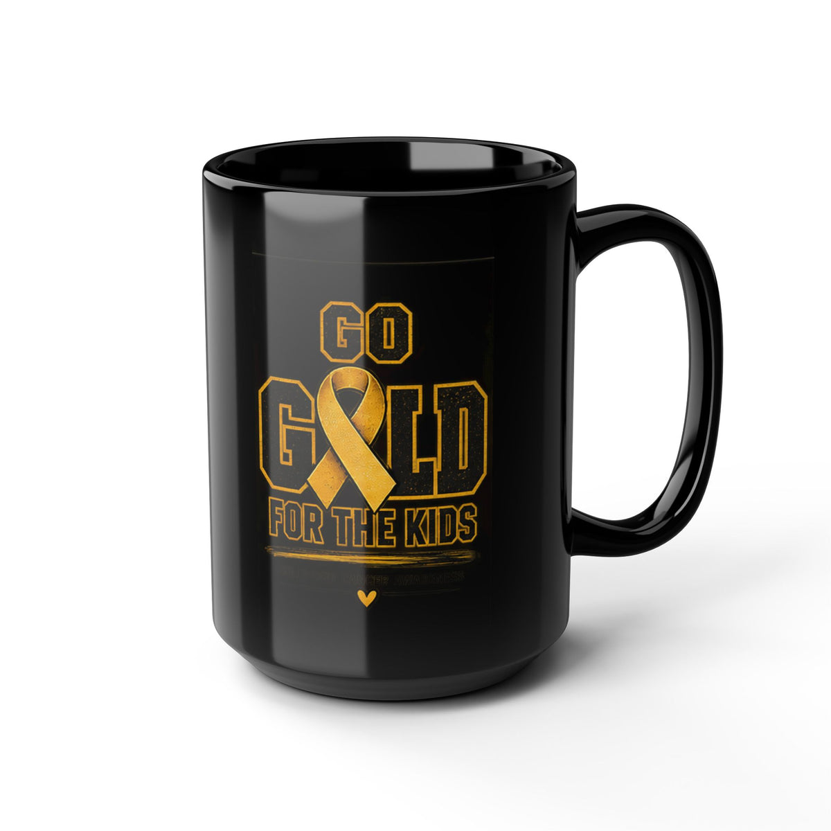 Childhood Cancer Go Gold For The Kids Black Awareness Mug (11oz, 15oz)