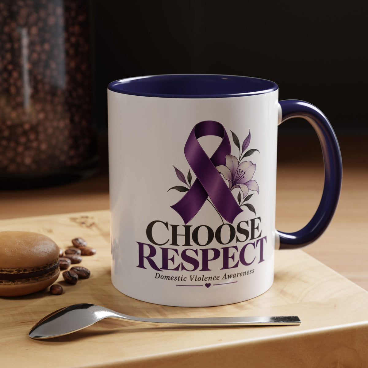 Choose Respect - Domestic Violence Awareness Coffee Mug (Accent, 11/15oz)