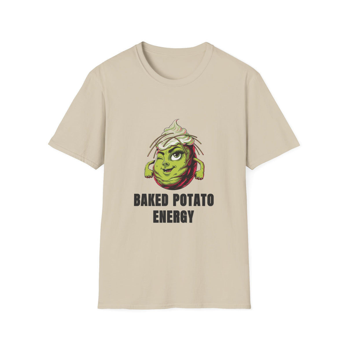 Baked Potato Energy T-Shirt — Funny Green Spud Graphic Tee - Trending Now - August 2026