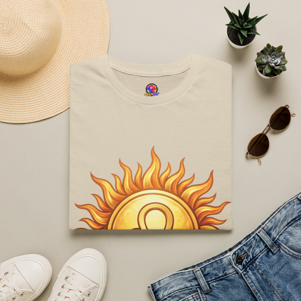 Leo Sun T‑Shirt — Zodiac Sunburst Graphic Tee