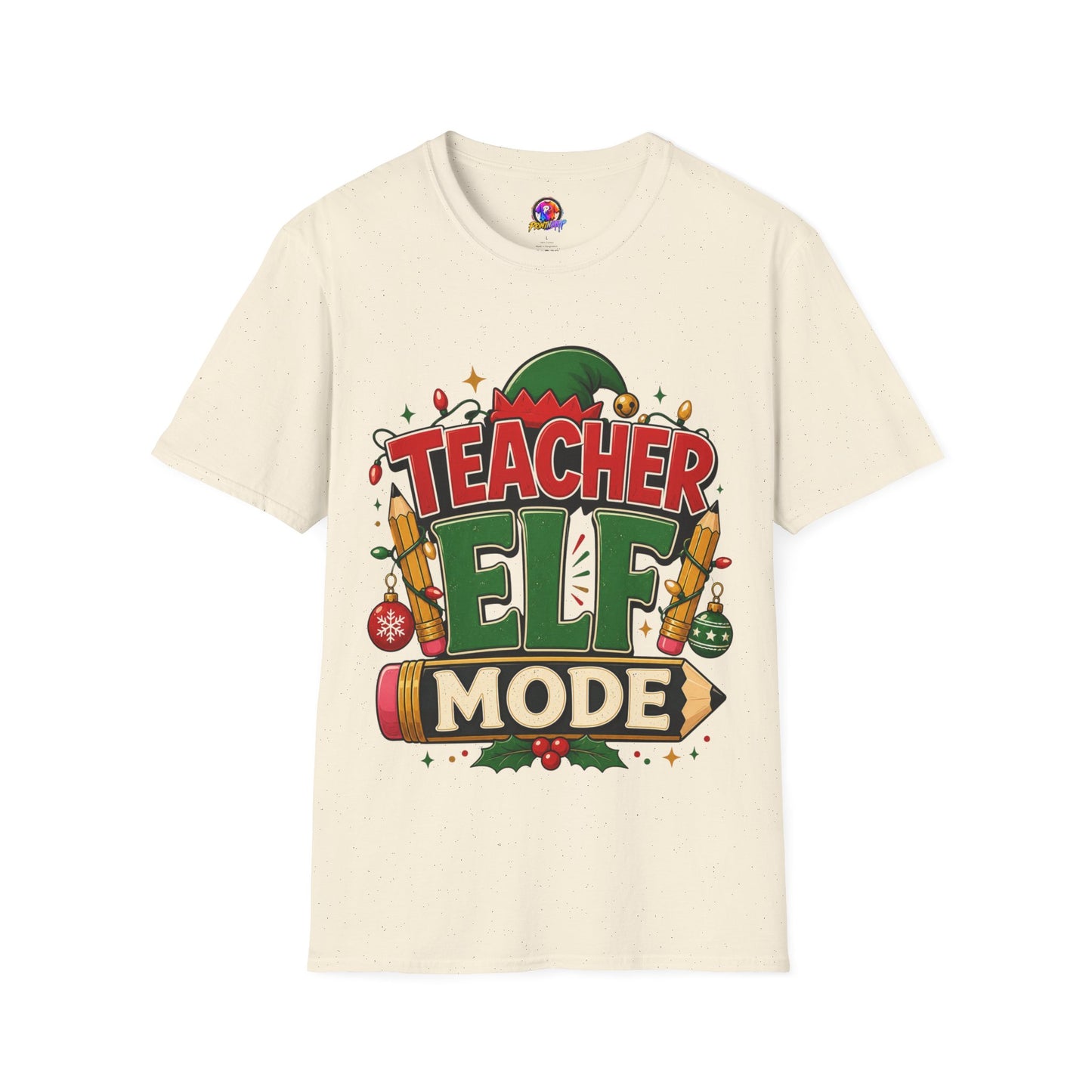 Teacher Elf Mode T-Shirt — Funny Christmas Teacher Holiday Tee