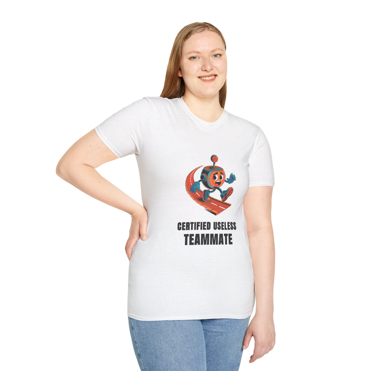 Certified Useless Teammate T-Shirt — Retro Robot Graphic - Trending Now - August 2026