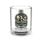 Virgo Glass Mug – “I Don’t Overthink, I Run Quality Control” 10oz Zodiac Coffee Cup