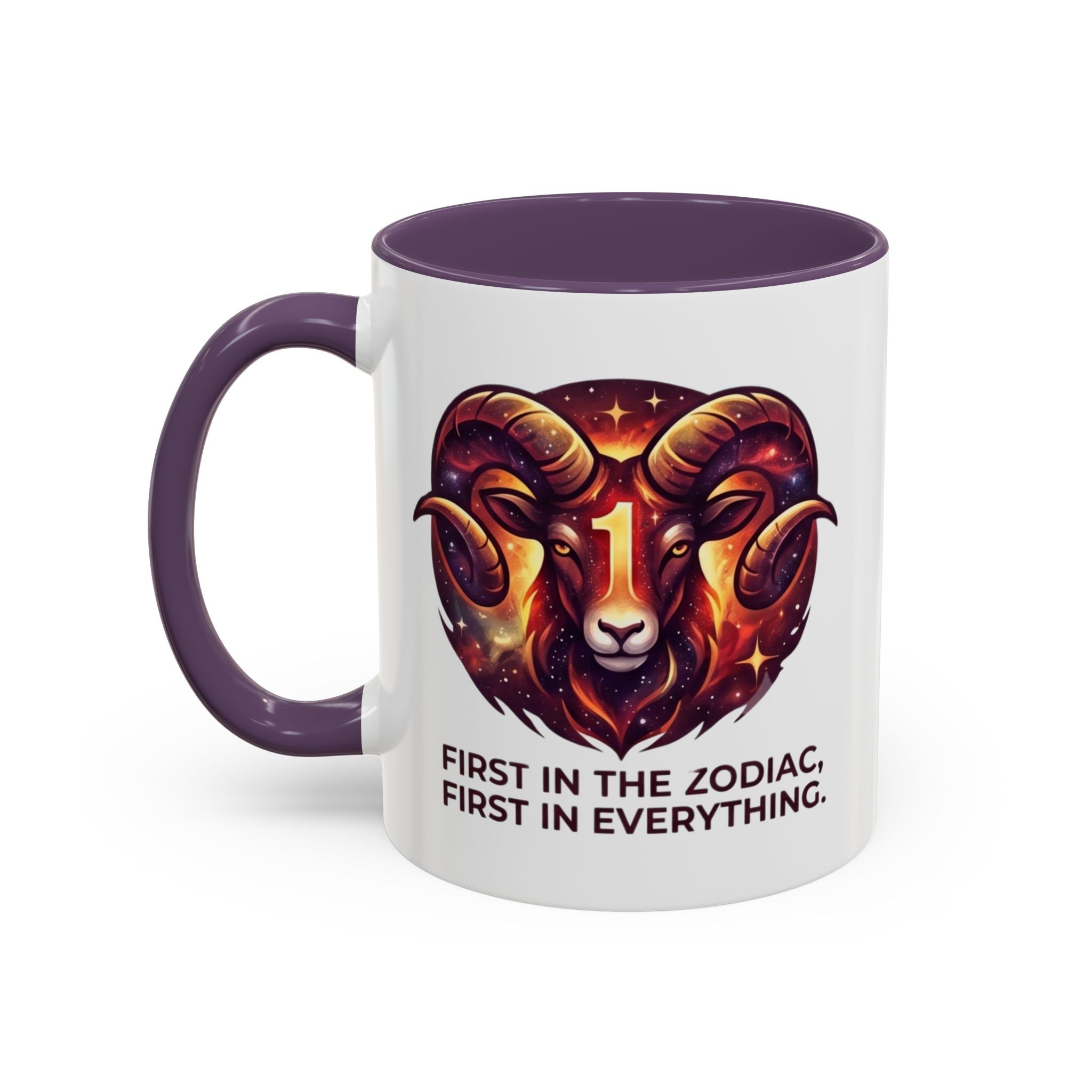 Aries Zodiac Coffee Mug — "First in the Zodiac, First in Everything" Accent Mug