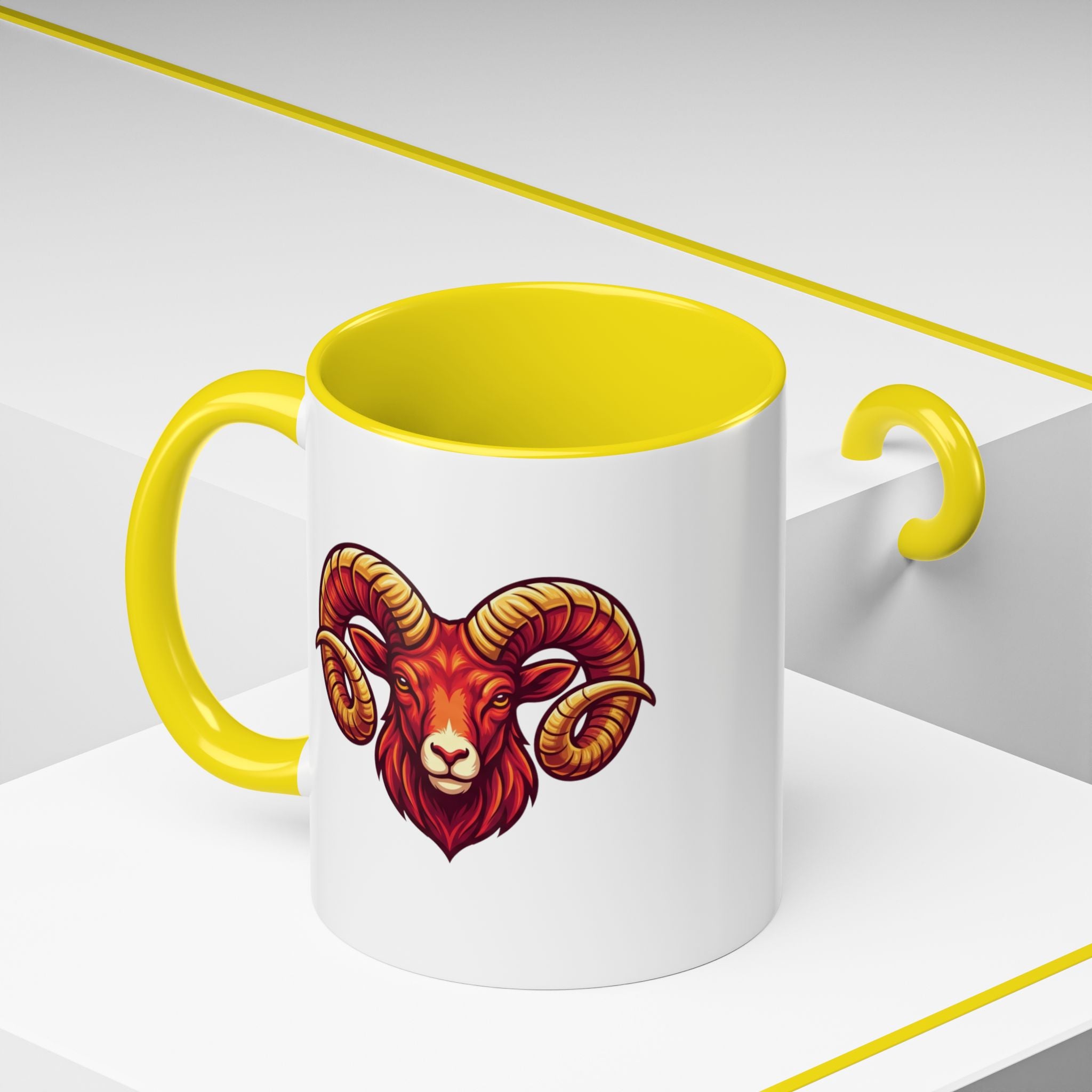 Aries Ram Accent Coffee Mug — Zodiac Goat Horoscope Gift