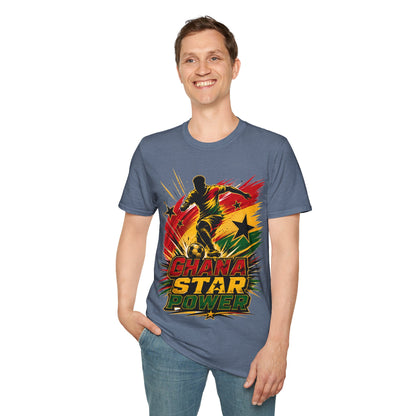 Ghana Star Power Soccer T-Shirt — Afro Football Fan Tee - Ghana T-Shirt