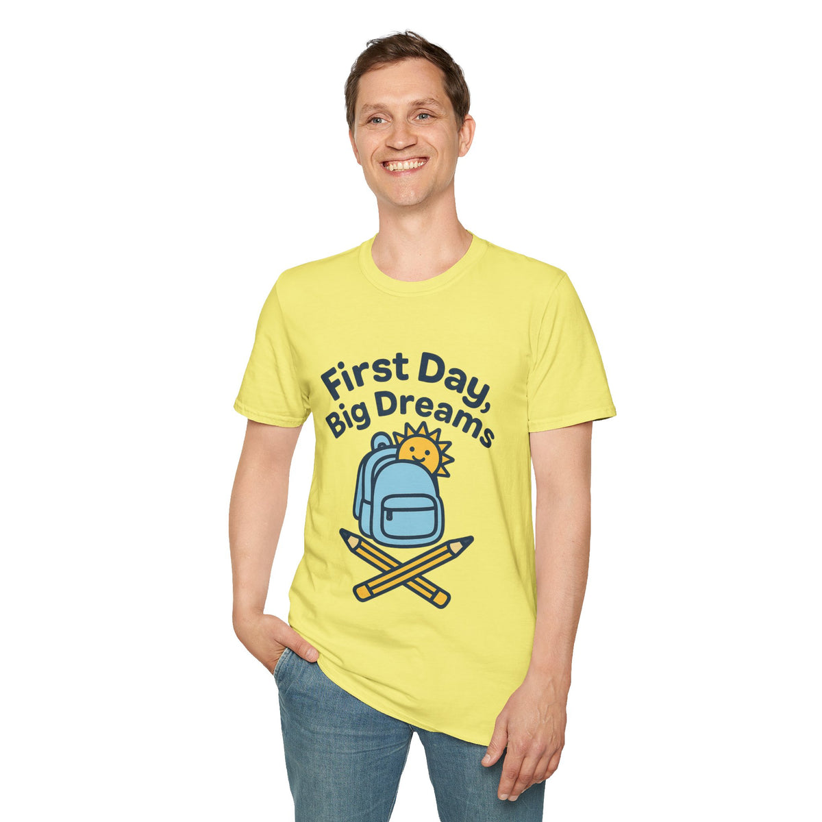 First Day Big Dreams T-Shirt — Cute Backpack & Pencil Back-to-School Tee - Trending Now - August 2026