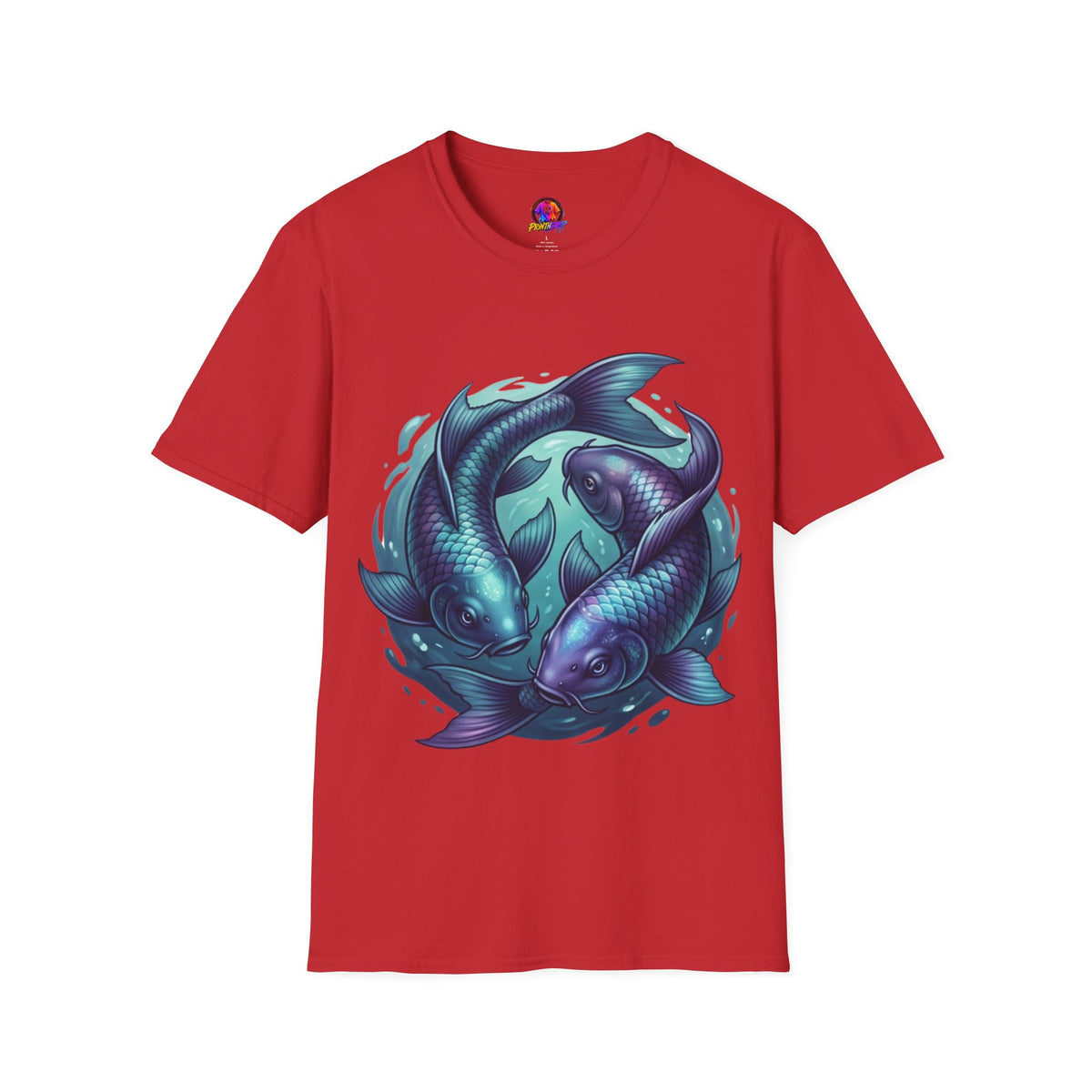 Pisces Zodiac Koi Fish Tee — Yin Yang Aquatic Graphic T-Shirt