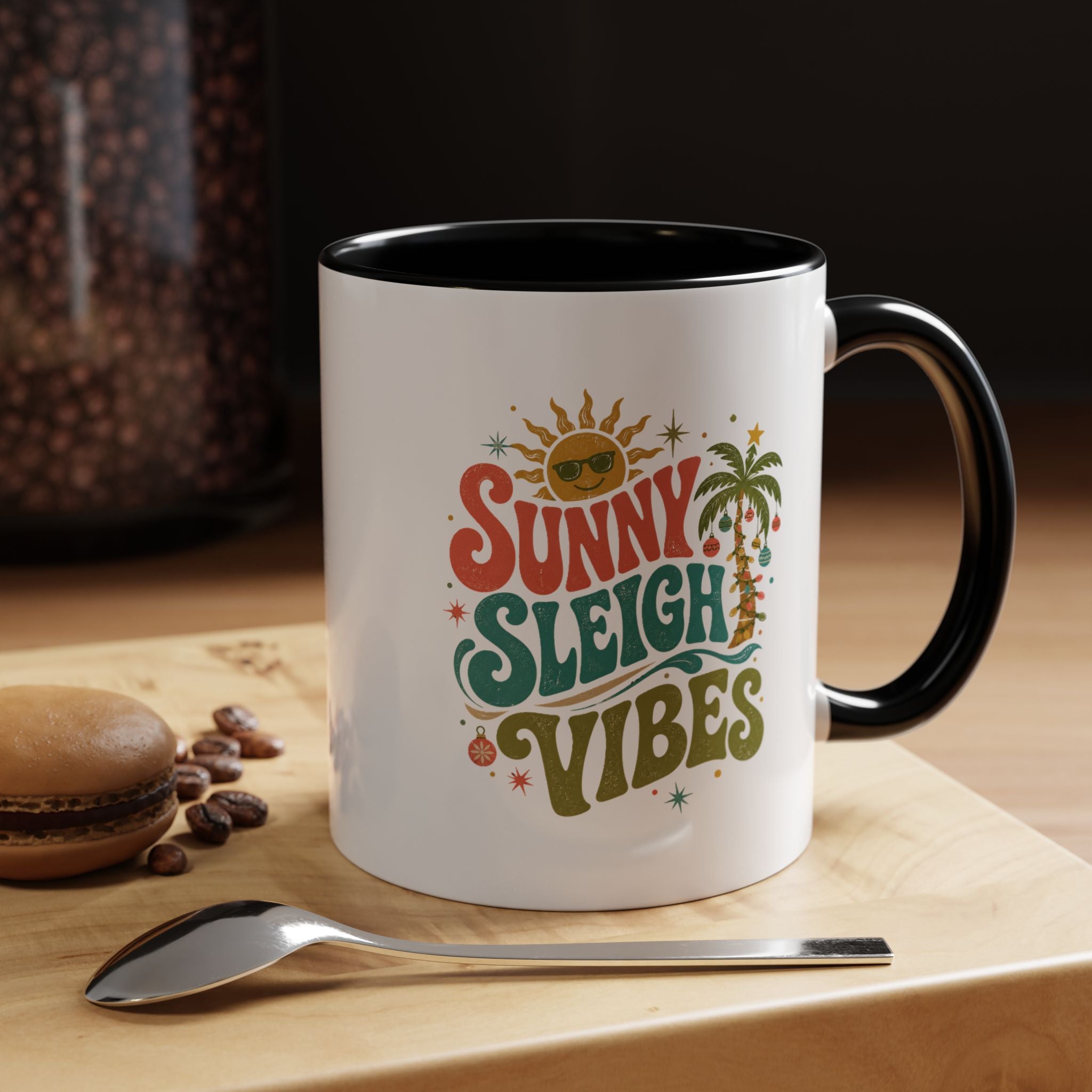 Modern Day Christmas Sunny Sleigh Vibes Coffee Mug