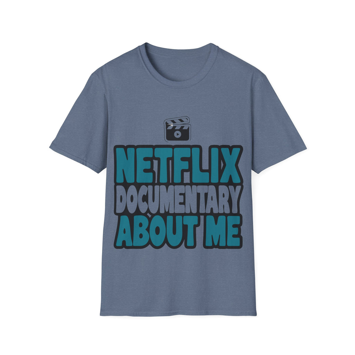 Netflix Documentary About Me Blue Block Bubble Font T-Shirt - Y2K Pop Culture Graphic Tee - Trending Now - September 2026