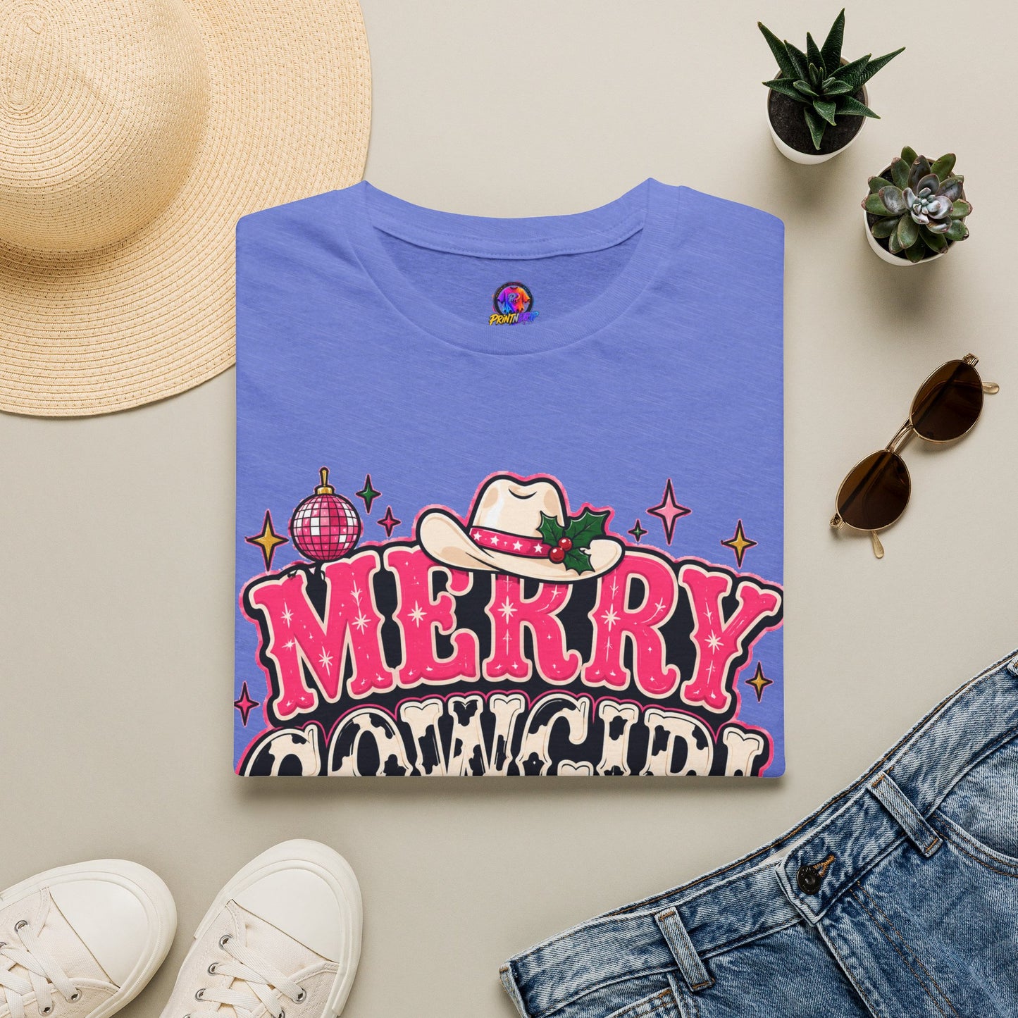Merry Cowgirl Christmas T-Shirt