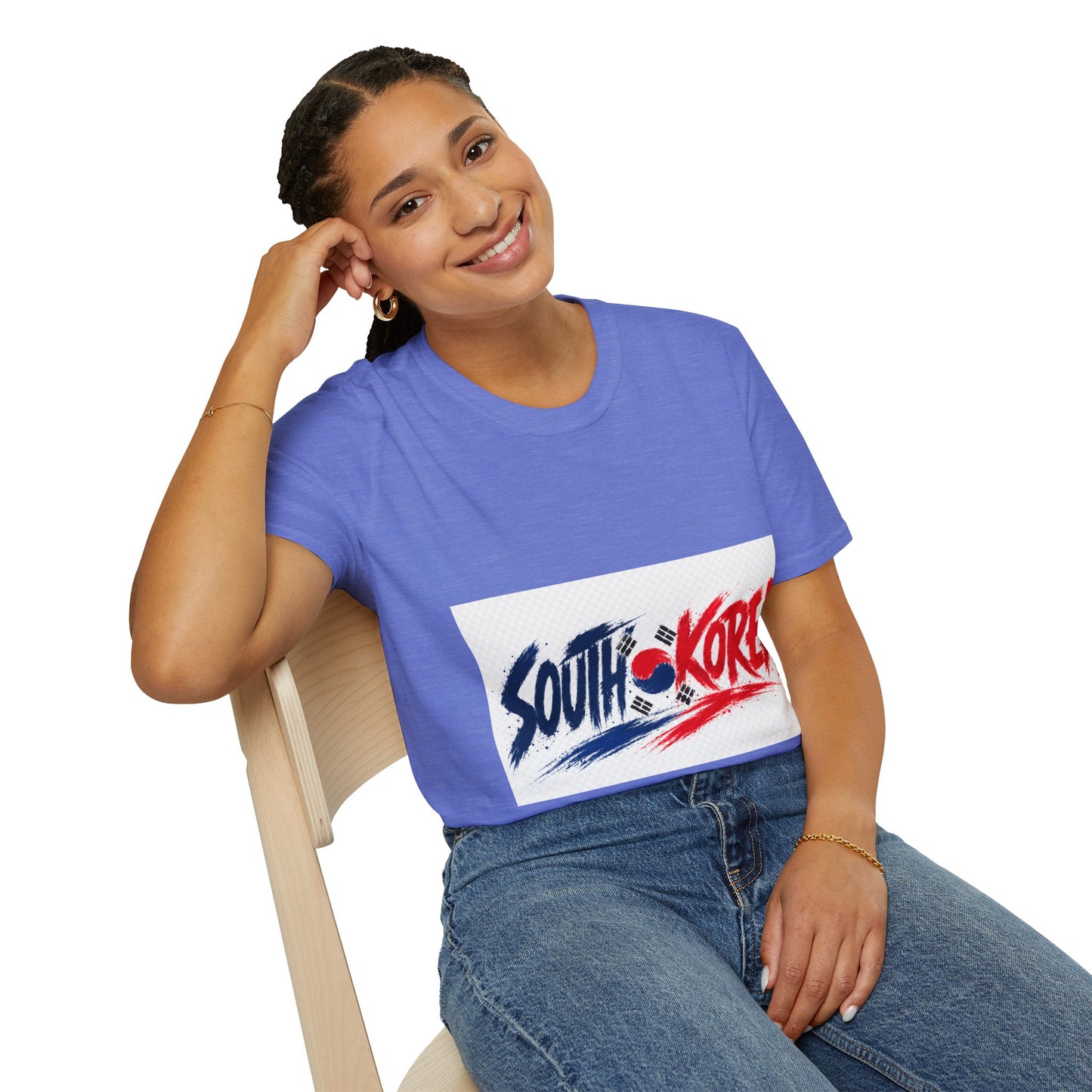 South Korea Flag Brushstroke T-Shirt — Patriotic Korean Travel Tee