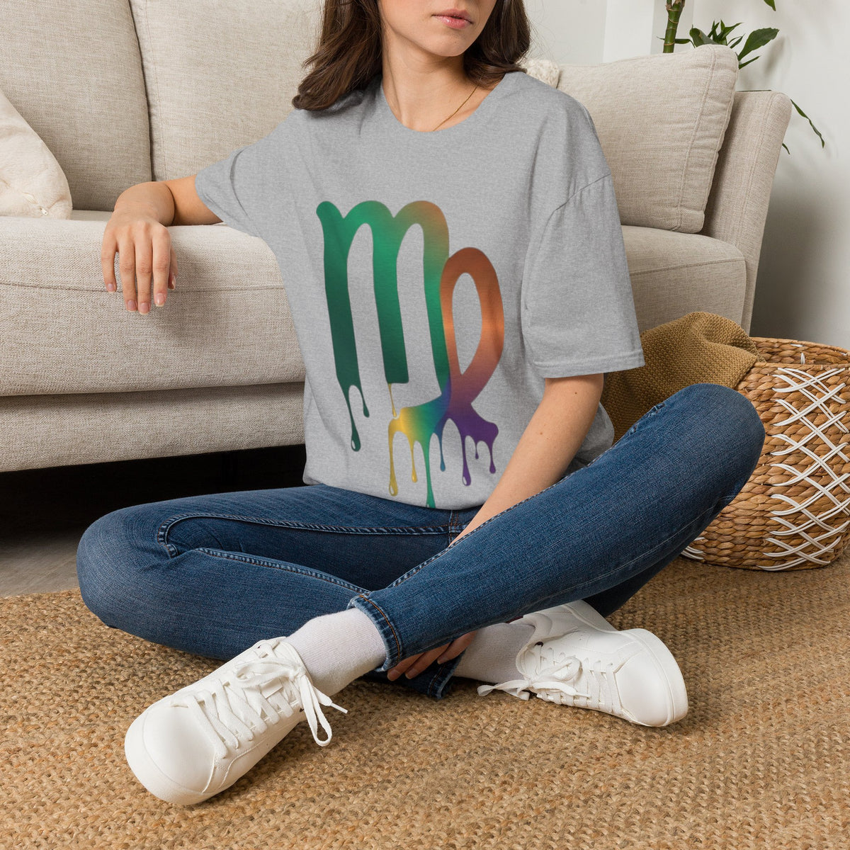 Virgo Zodiac Drip T-Shirt — Colorful Virgo Sign Astrology Tee