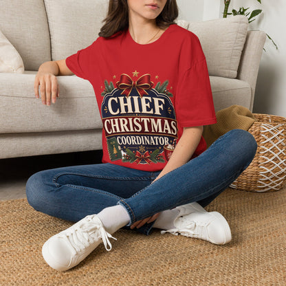 Christmas T-Shirt — "Chief Christmas Coordinator" Holiday Graphic Tee