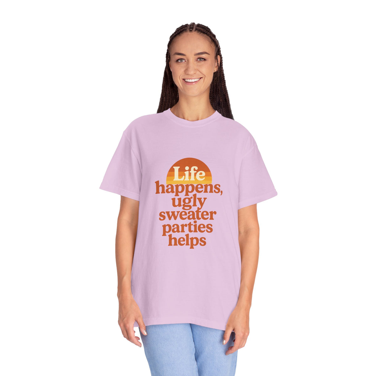 Life Happens Ugly Sweater Parties Helps T-Shirt - Trending Now - October 2026