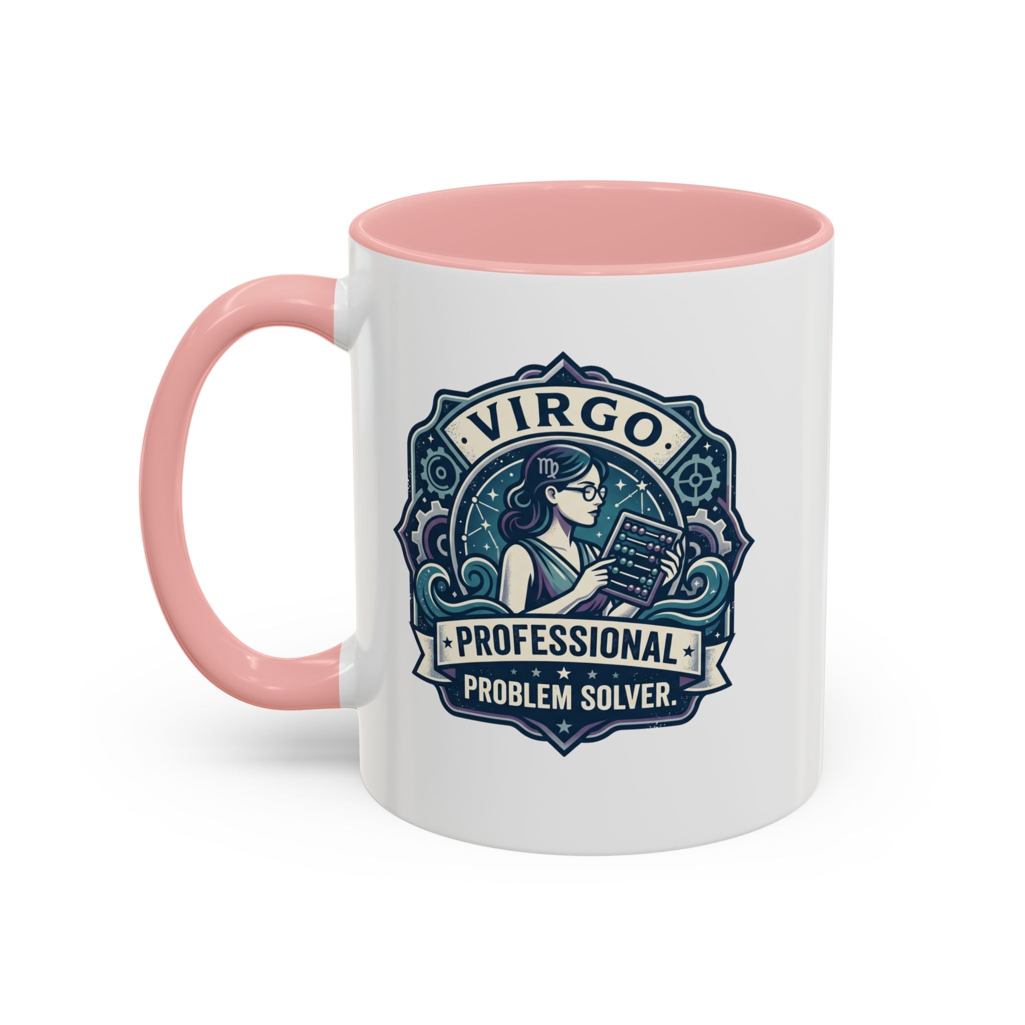 Virgo 'Professional Problem Solver' Accent Coffee Mug — Zodiac Astrology Gift