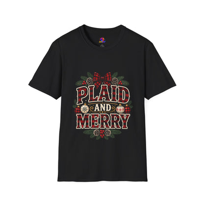 Plaid and Merry Christmas T-Shirt