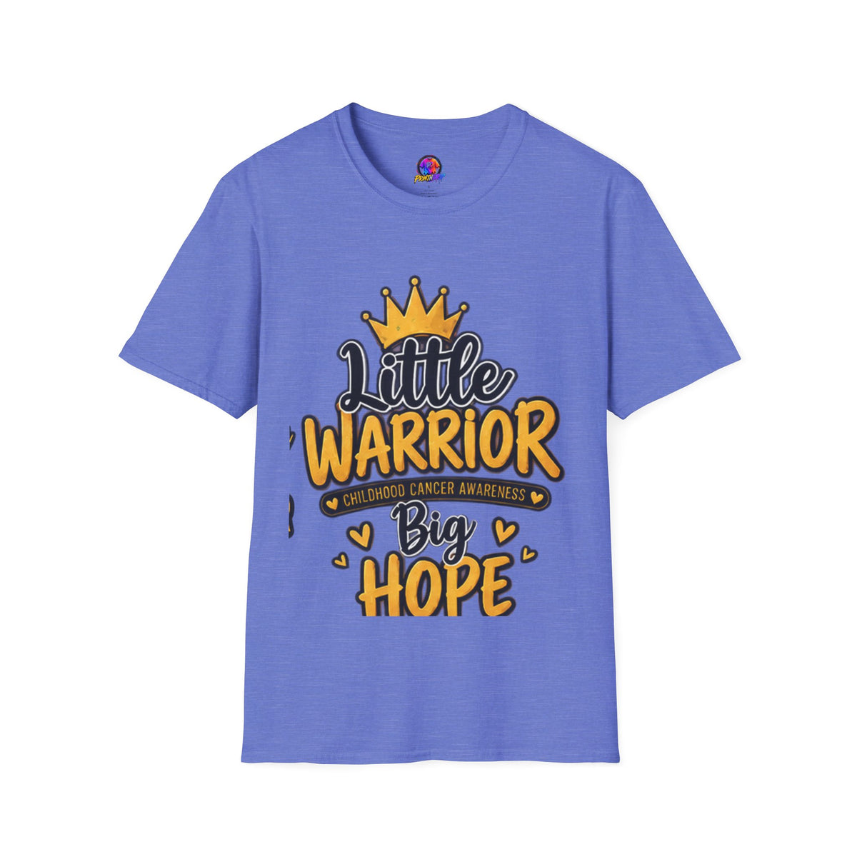 Little Warrior Big Hope Kids T-Shirt — Childhood Cancer Awareness Tee