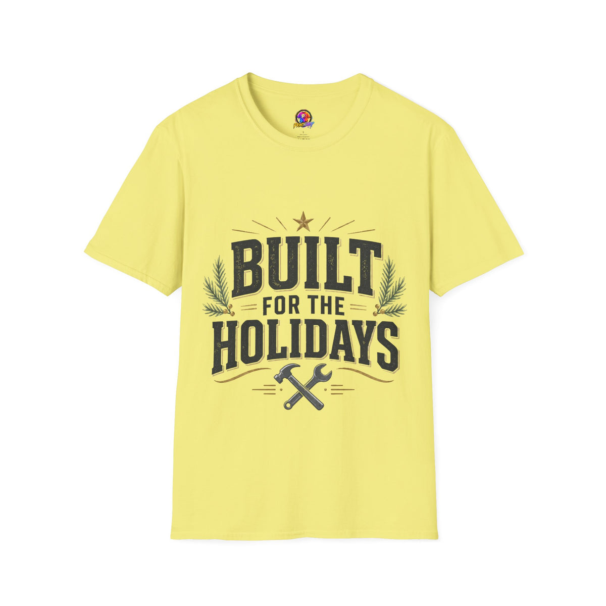 T-Shirt — "Built for the Holidays" Festive Rustic Holiday Tee (Gift for DIYers)